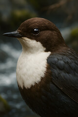 A stunning, hyper-realistic close-up portrait of an exotic bird captured in vivid detail. This digital artwork showcases the bird&rsquo;s intricate feather texture, vibrant coloration, and intense eye focus