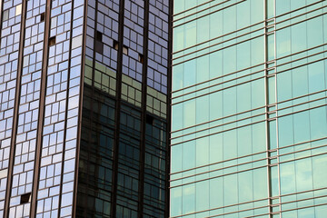 Background of glass windows of a modern office building	
