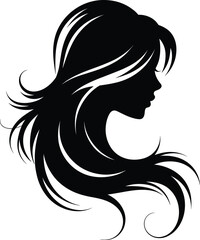 Woman silhouette, beautiful woman, graceful floral face tshirt design vector in white background.
