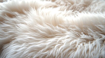 Fototapeta premium Soft fur white fluffy closeup high resolution hd image