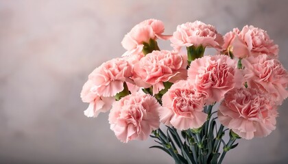 pink carnation flowers bouquet soft filter