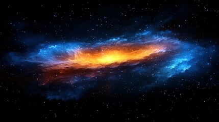 Fototapeta premium Cosmic nebula, vibrant colors, swirling energy