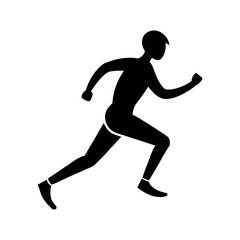 Running Man Silhouette Artwork