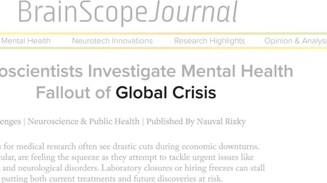 global crisis news article headline text animation