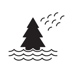Fototapeta premium abstract christmas pine tree silhouette vector icon design illustrations