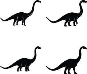Brachiosaurus Silhouette vector