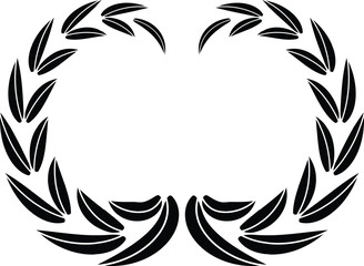 Obraz premium Set of wreaths and branches with leaves. Hand drawing laurel wreaths and branches collection. Laurels wreaths, swirls, twigs and flower ornaments. Herbs, love laurel wreaths 