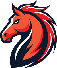 Bold Horse Mascot Logo Side View