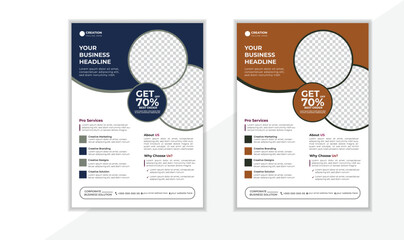 Business flyer design template. digital marketing flyer bundle. business flyer bundle. 
