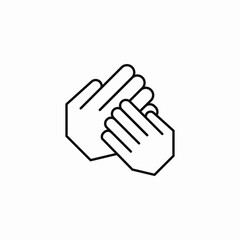 applauding hands icon sign vector