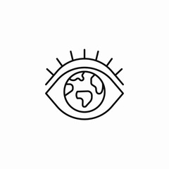 global view icon sign vector