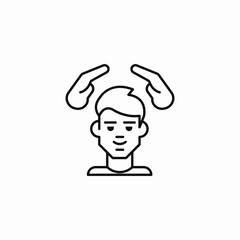 head protection icon sign vector