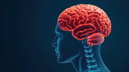 Fototapeta premium Ai in mri scan analysis enhancing brain imaging quality through advanced technology