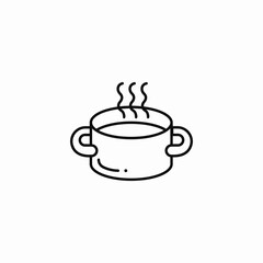 hot soup icon sign vector