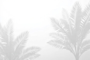 Monochrome Tropical Abstraction: Minimalist Palm Outlines on Neutral Background, High-Contrast Design with Subtle Depth