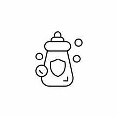 protected shampoo icon sign vector