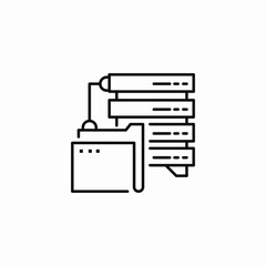 server folder icon sign vector