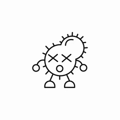 virus bacteria icon sign vector