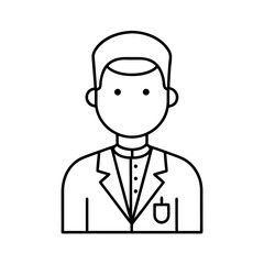 Doctor Character Outline Vector