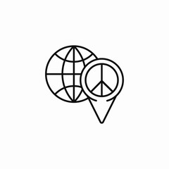 world peace icon sign vector