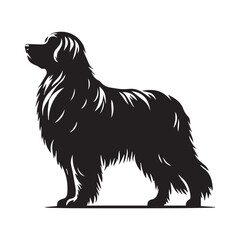 Dog Silhouette Vector Illustration White Background Cute dog silhouette