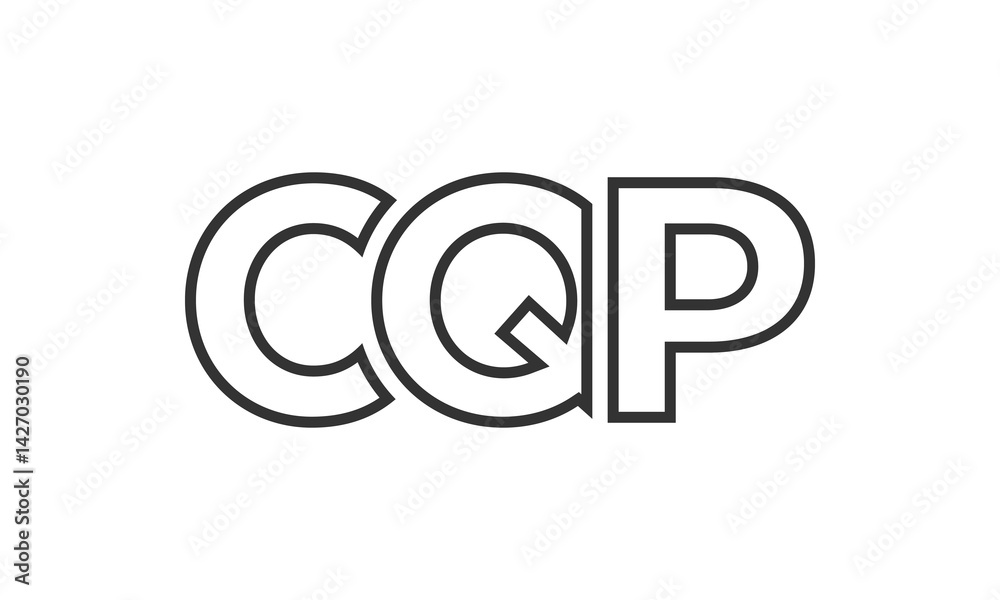 Poster cqp logo design template with strong and modern bold text. initial based vector logotype featuring s