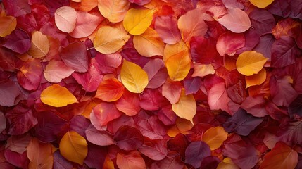 Vibrant autumn leaves in red, orange, and yellow tones