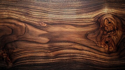 Richly Grained Wood Texture with Swirling Patterns and Warm Brow