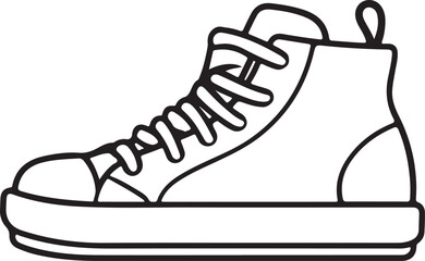 Shoe Flat Icon Vector Illustration on Transparent Background