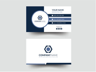 Modern and simple business card design, simple and clean template vector design. 