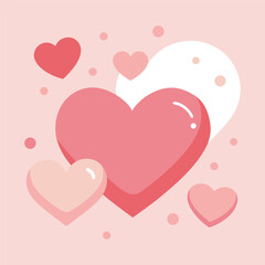 Valentine's Day background with hearts, soft pink tones, and romantic elements
