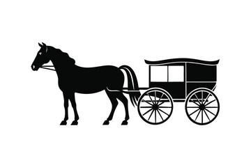 horse carriage silhouette