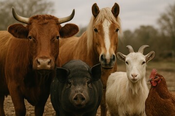 Farm animals group portrait © Rawpixel.com