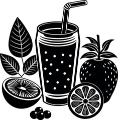 Healthy Smoothie Ingredients Set