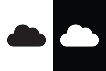 Cloud icon vector on White Background ,Vector Art Illustration on white background.
