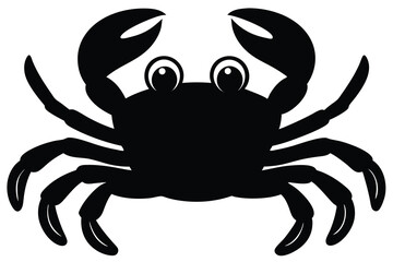  vector illustration of a red cartoon crab.