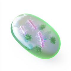 Pathogenic bacteria and virus icons for medical, dermatology, and healthcare projects