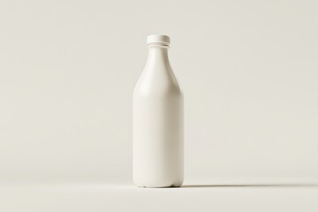 Blank white plastic bottle against a plain background.