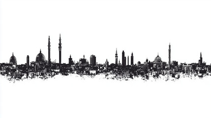 Historic Skyline of Damascus, Syria
