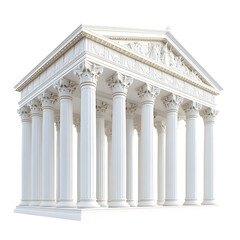 Obraz premium Classical Architectural Structure with Corinthian Columns and Ornate Designs