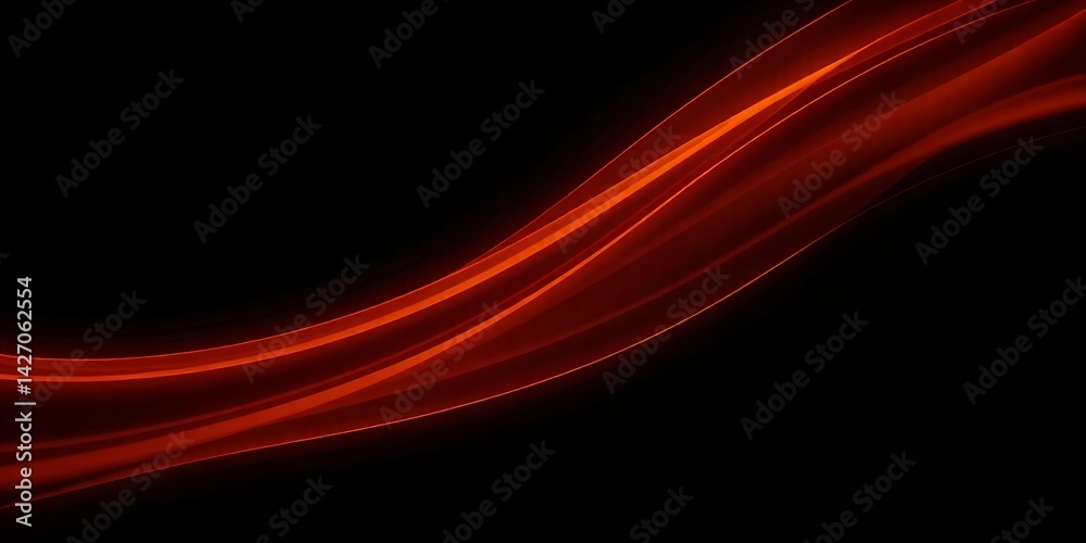 Aufkleber a dynamic image featuring flowing red lines against a stark black backdrop creating contrast effect