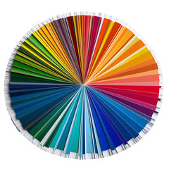 Fototapeta premium Color Palette Fan Displaying Various Vibrant Shades for Design Inspiration