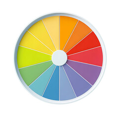 Obraz premium Vibrant Color Wheel Displaying Various Shades for Creative Design and Art Projects