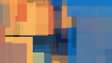 Abstract Geometric Design with Warm and Cool Tones