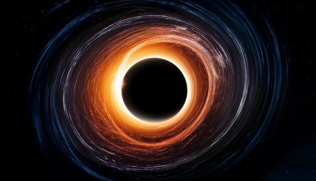 blackhole with an accretion disk close up