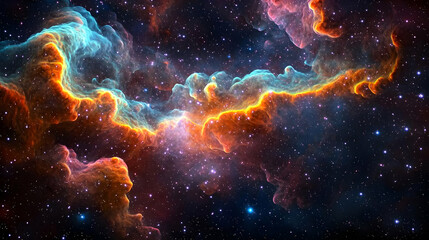 Obraz premium Colorful Abstract Nebula In Deep Space