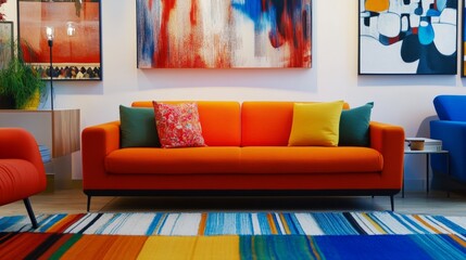 Modern Colorful Living Room Interior