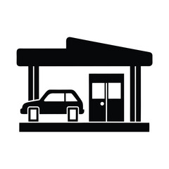 Petrol Station Shop Icon Design
