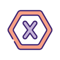 Obraz premium Letter X Icon vector stock illustration