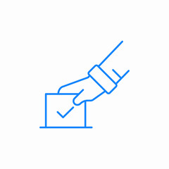 hand voting icon sign vector